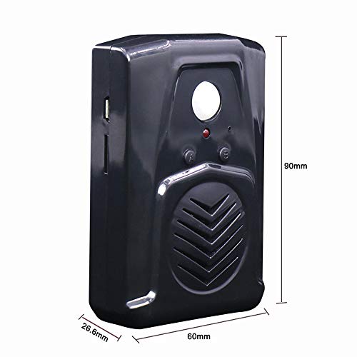 Waytronic Small Black PIR Infrared Motion Sensor Scream Sound Box MP3 Halloween Music Scary Voice Audio Speaker with USB Download Function (Black)