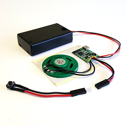 Talking Products, MP3 Sound Chip Module, 4MB Memory, with AAA Battery Box. Create Your Own Personalised Gifts, Models or Cosplay Acessories (Push Button)