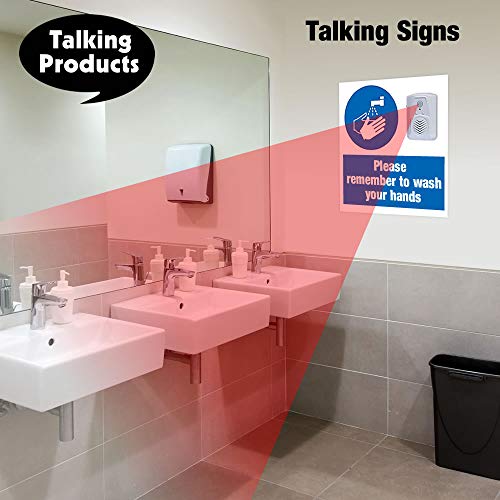 Talking Products, Voice Recordable & MP3 PIR Infrared Motion Sensor, Pro Edition with Multi-Track Playback. Record or Download your own Audio Files to Play Speech, Music or Sound Effects