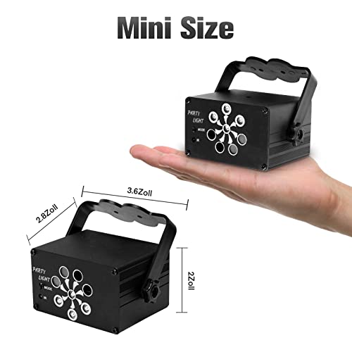 Katomi Disco Lights with Strobe Projector 240 Patterns Effects,Remote Control Mini LED UV Party Lamp with Music Activated for Birthday,Home Gathering, Christmas,Halloween,Stage Rave USB Powered