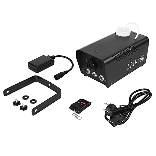 Fog Machine 500W Smoke Machine3 RGB LED & Wireless Remote Control, DELIBANG 0.3L Capacity 60s Continuous Fog Party Smoke Machine 140m³/min Spray Distance 6mParty Halloween Stage Effect (TT57)
