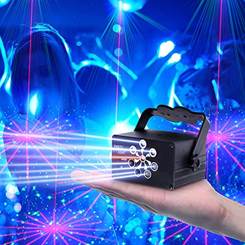 Katomi Disco Lights with Strobe Projector 240 Patterns Effects,Remote Control Mini LED UV Party Lamp with Music Activated for Birthday,Home Gathering, Christmas,Halloween,Stage Rave USB Powered