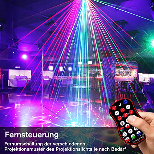 Disco Light Party Light, LED RGB Light DJ Projector Music Controlled DJ Disco Lights, DMX Effect Spotlight for KTV Family Reunion Wedding Birthday Halloween