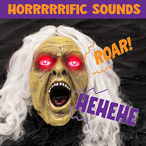 JOYIN Halloween Outdoor Decoration Light up with Grounderbreaker with Sound Effect, Scary Halloween Props Décor Best Halloween Decorations, Haunted House Outdoor, Lawn, Yard Decor