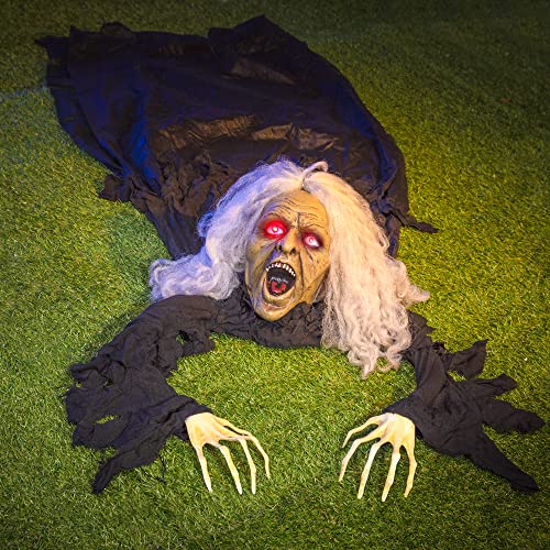 JOYIN Halloween Outdoor Decoration Light up with Grounderbreaker with Sound Effect, Scary Halloween Props Décor Best Halloween Decorations, Haunted House Outdoor, Lawn, Yard Decor