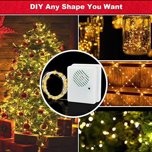 BAISE DIY Christmas Sound Sensor with 3m/9.8ft LED String Lights, Christmas Music Speaker with Decorative Lights, Christmas Song Voice-activated Props for Party Xmas Tree Decor