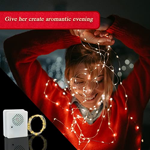 BAISE DIY Christmas Sound Sensor with 3m/9.8ft LED String Lights, Christmas Music Speaker with Decorative Lights, Christmas Song Voice-activated Props for Party Xmas Tree Decor