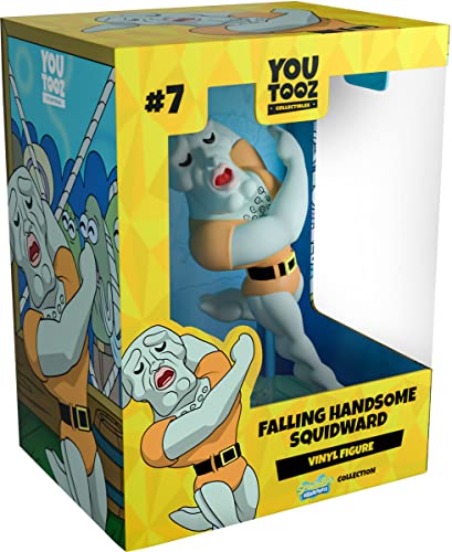 Falling Handsome Squidward, 4.7" Squidward Collectible Figure - Youtooz Spongebob Squarepants Collection Based on TV Series Spongebob Squarepants, Black