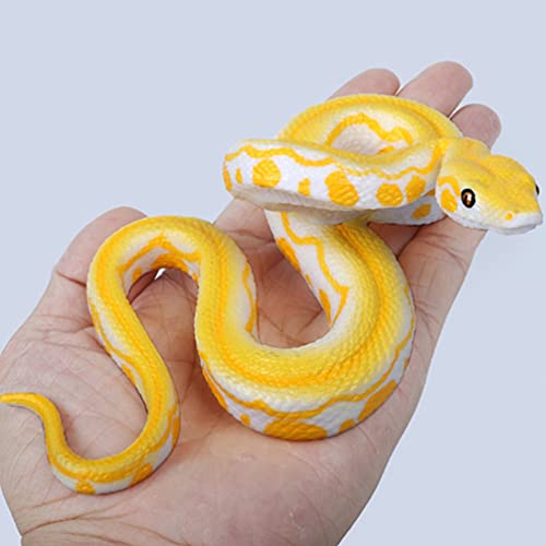 STOBOK Yellow Fake Snake Toy Snake Figure Scary Prank Boa Constrictor Python for Halloween Prank Props