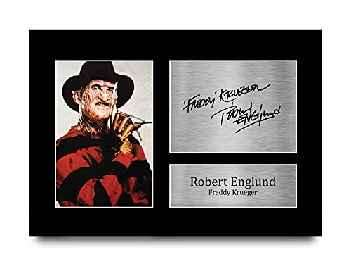 HWC Trading Freddy Krueger Gift Signed A4 Printed Autograph Robert Englund Gifts Photo Display