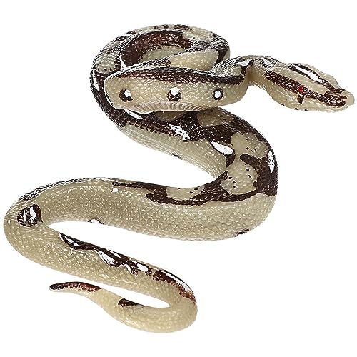 STOBOK Rubber Snake Toy, Realistic Halloween Decoration Zoo World Keep Birds Away Snake Figure Prank Animals Toy - 1Pc