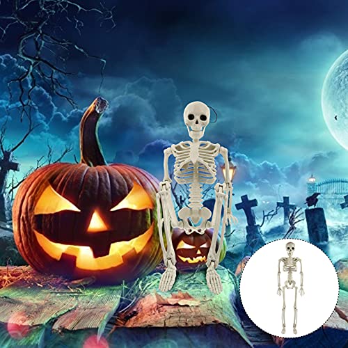 TOYANDONA Life Size Human Skeleton: Halloween Prop Decorations- with Bending Articulated Bone Joints that Stay in Place Halloween Spooky Party Favor
