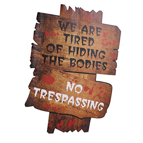 Tomaibaby Halloween Outdoor Decorations Corrugate Yard Stake Signs Beware Warning Halloween Props Lawn Yard Decorations Trick or Treating Décor