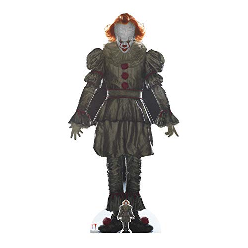 STAR CUTOUTS Ltd SC1392 Pennywise The Dancing Clown Lifesize Cardboard Cutouts Perfect for Halloween, Horror and Movie Fans Height 192cm, Multicolour
