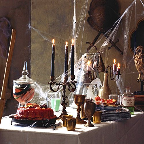 TOYMYTOY 300g Halloween White Luminous Cobweb Night Light Web Decoration for Haunted House