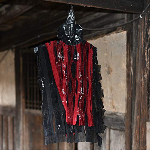 IPENNY Hanging Animated Skeleton Screaming Ghost Halloween Decoration Props for Haunted House Bar Restaurant KTV Décor Horror Pumpkin Skull hanging ghost pendant