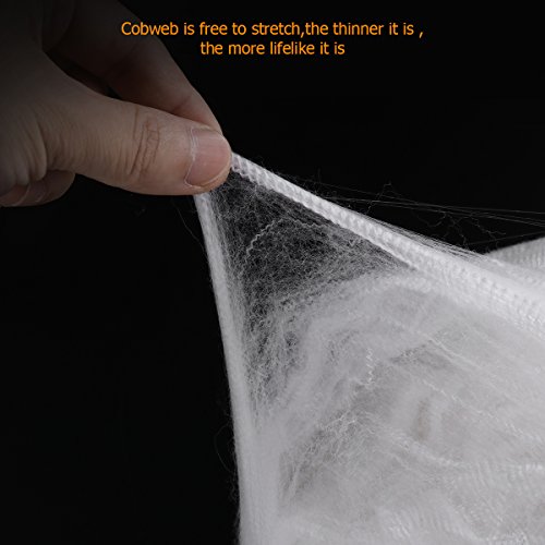 TOYMYTOY 300g Halloween White Luminous Cobweb Night Light Web Decoration for Haunted House