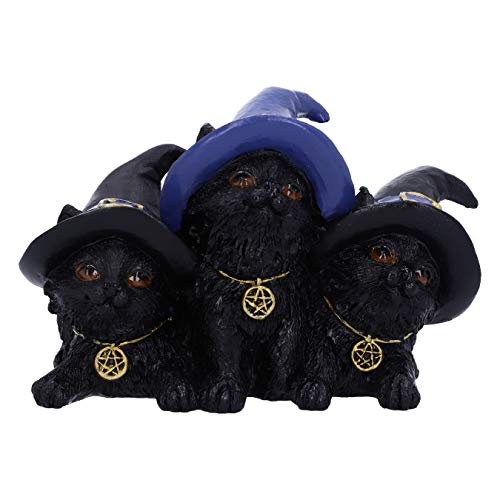 Nemesis Now Familiar Felines Black Cats in Witches Hats Figurine, 9.8cm
