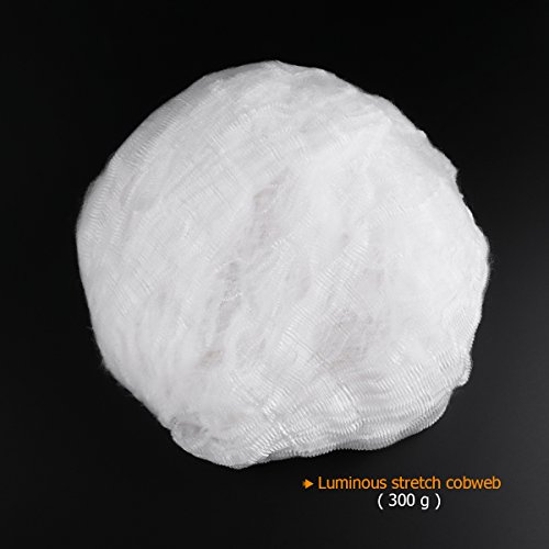 TOYMYTOY 300g Halloween White Luminous Cobweb Night Light Web Decoration for Haunted House