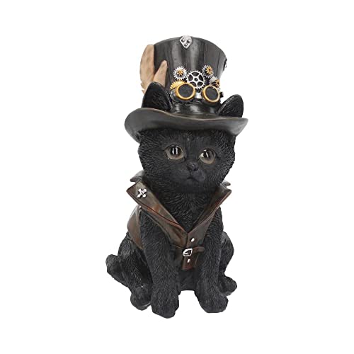 Nemesis Now Cogsmiths Cat 18.5cm Figurine Black, Resin