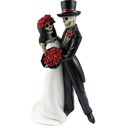 BBABBT Couple Figurines Skeleton Bride Groom Couple Figurine Wedding Love Forever Halloween Party Decorations Wedding Gifts