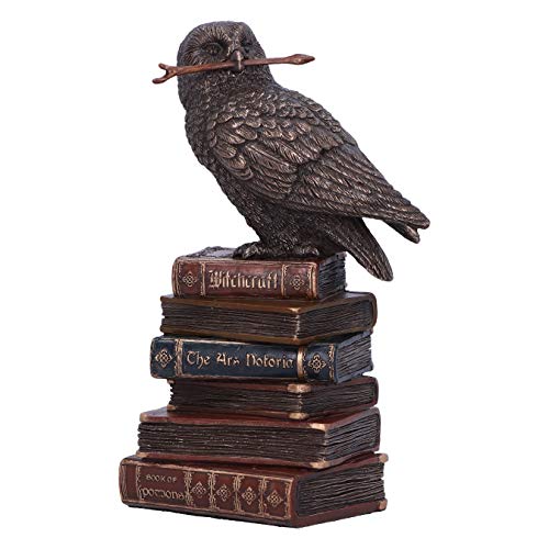 Nemesis Now Bronze Spellcraft Witches Familiar Owl on Book Figurine, 14cm