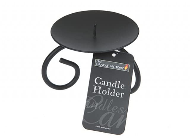 Black Metal Scroll Candle Holder | Black | 1pc