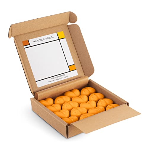 Pumpkin Spice Scented Wax Melts - 16 Soy Wax Melts Scented with The Perfect Autumn Scents of Pumpkin, Cinnamon, Nutmeg and Clove - Hand Poured in England by The Cool Candle Co