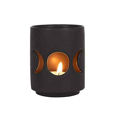 Something Different Tealight Holder | Small Black Triple Moon Cut Out | 1pc. 101g