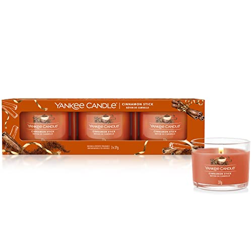 Yankee Candle Scented Candles Gift Set | Cinnamon Stick Filled Votive Candles | Soy Blend Wax Mix | 3 Count, One Size, 1701400E