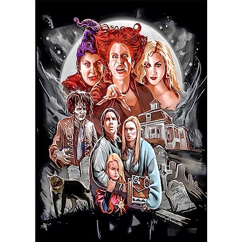 NAIMOER Halloween Diamond Painting Kits for Adults, Diamond Painting DIY 5D Diamond Painting Films Diamond Art Kits Picture Craft for Home Wall Decor 30x40cm