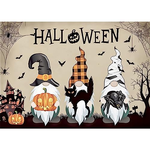 NAIMOER Halloween Gnomes Diamond Painting Kits for Adults, Gnomes Diamond Painting DIY 5D Diamond Painting Pumpkin Halloween Diamond Art Kits Picture Craft for Home Wall Decor 30x40cm