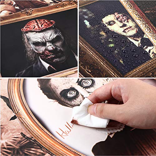 Outus 12 Pieces Haunted Pictures Gothic Mansion Portraits Horror Pictures Halloween Decorations Halloween Party Decorations Supplies (Frame Not Included)