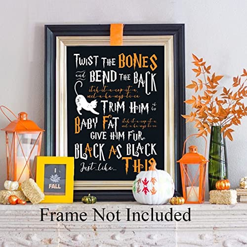 HPNIUB Halloween Art Prints,Halloween Decoration,Halloween Quotes Wall Art Set of 4 (8”X10”,Frameless),Halloween Canvas Poster for Living Room,Ghost Skull Pumpkin Picutres for Bedroom Nursery Party