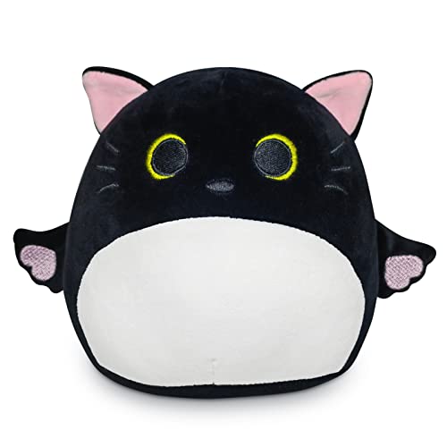 YILITI Black Cat Plush Toy, 8 inch Black Cat Plushie Doll, Black Cat Pillow, Soft Stuffed Animal Baby Plush Toys, Cat Shape Design Home Sofa Decoration Doll, for Kids Birthday Halloween Christmas