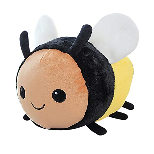TinFrey Cute Super Soft Bee Plush Doll Toy Kawaii Honeybee Plush Pillow Cushion Animal Stuffed Plush Doll Halloween Birthday Gift for Kids Boys Girls