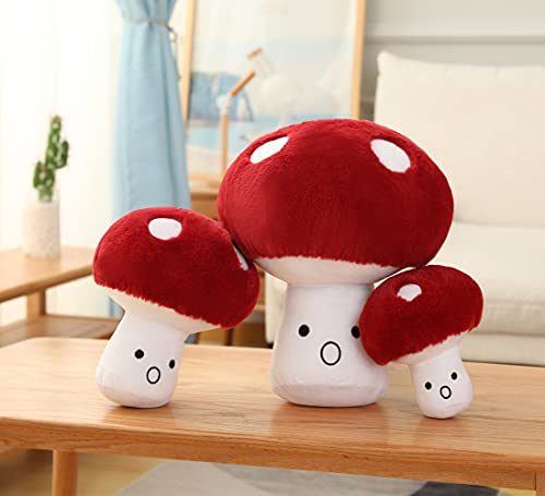 Hynbasea 3D Creative Plush Pillows Mushroom Cute Surprised Mushrooms Throw Pillow (Small (7"))