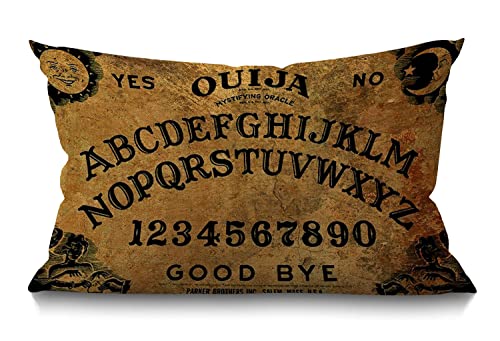 BGBDEIA Cushion Cover Vintage Retro Ouija Boards Design Waist Lumbar Cotton Linen Throw Pillow case Pillow Cover for Sofa Home Decorative Oblong 30 x 50 cm 12x20 Inches
