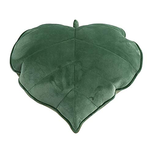 plush pillow leaf pillow floor pillow fun plush cushion decorative throw pillow reading pillow Seat Car Cushion (50 x 50 cm, Green)