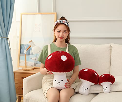 Hynbasea 3D Creative Plush Pillows Mushroom Cute Surprised Mushrooms Throw Pillow (Small (7"))