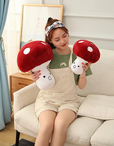 Hynbasea 3D Creative Plush Pillows Mushroom Cute Surprised Mushrooms Throw Pillow (Small (7"))