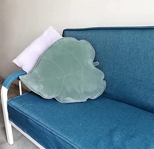 plush pillow leaf pillow floor pillow fun plush cushion decorative throw pillow reading pillow Seat Car Cushion (50 x 50 cm, Green)