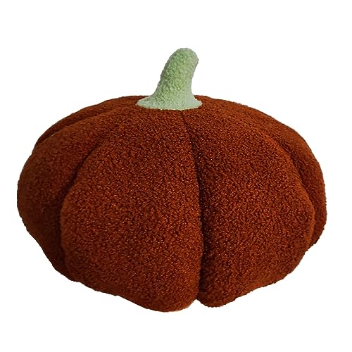 LTGB Halloween Pumpkin Throw Pillow, Stuffed Pumpkin Fluffy Plush Toys Soft Pumpkin Throw Pillow Gifts for Home Decoration Party Favors - 2022 New(Brown - 20 cm)