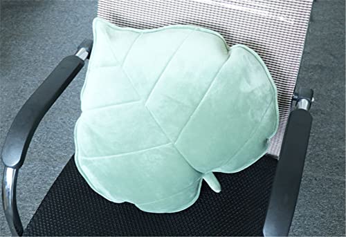 plush pillow leaf pillow floor pillow fun plush cushion decorative throw pillow reading pillow Seat Car Cushion (50 x 50 cm, Green)