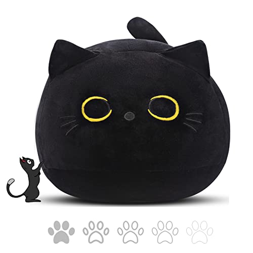 Tocwick 40×28cm Cat Plush Toys Stuffed Animals Gifts Cute Pillows Cotton Car Home Decorations Black