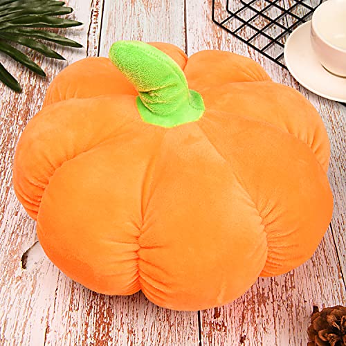 NAUZE 11.8 Inch Plush Pumpkin Toy Fluffy Stuffed Pumpkin Halloween Thanksgiving Gift Decoration Home Ornament Pumpkin Plush Pillow Pumpkin Sofa Cushion