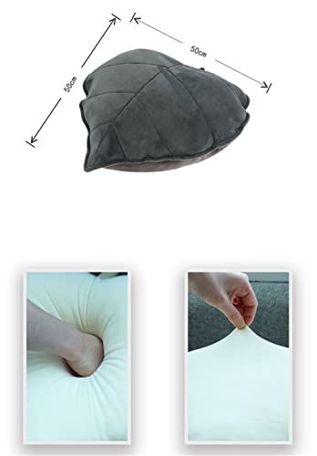 plush pillow leaf pillow floor pillow fun plush cushion decorative throw pillow reading pillow Seat Car Cushion (50 x 50 cm, Green)