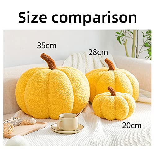LTGB Halloween Pumpkin Throw Pillow, Stuffed Pumpkin Fluffy Plush Toys Soft Pumpkin Throw Pillow Gifts for Home Decoration Party Favors - 2022 New(Brown - 20 cm)