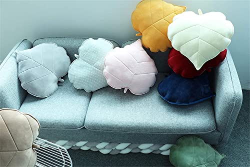 plush pillow leaf pillow floor pillow fun plush cushion decorative throw pillow reading pillow Seat Car Cushion (50 x 50 cm, Green)