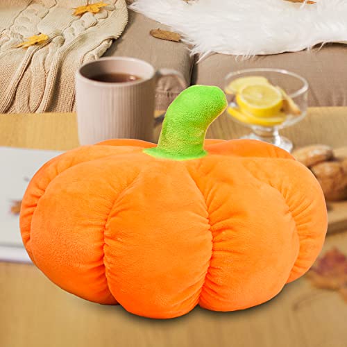NAUZE 11.8 Inch Plush Pumpkin Toy Fluffy Stuffed Pumpkin Halloween Thanksgiving Gift Decoration Home Ornament Pumpkin Plush Pillow Pumpkin Sofa Cushion